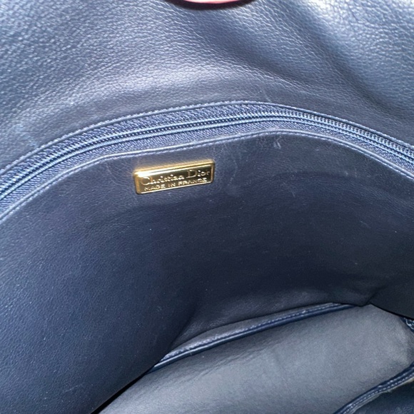 Dior Navy Blue Leather Shoulder Bag - Picture 10 of 11